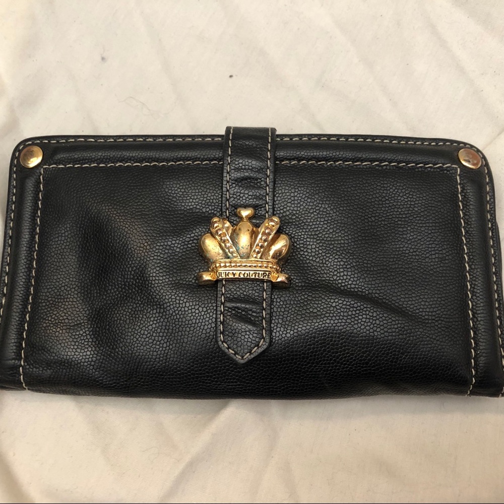 Juicy Couture black and gold wallet